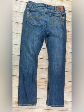 Men Wrangler 42 Vintage Stretch Low Rise Slim Fit Boot Cut Jeans Midland 34x36